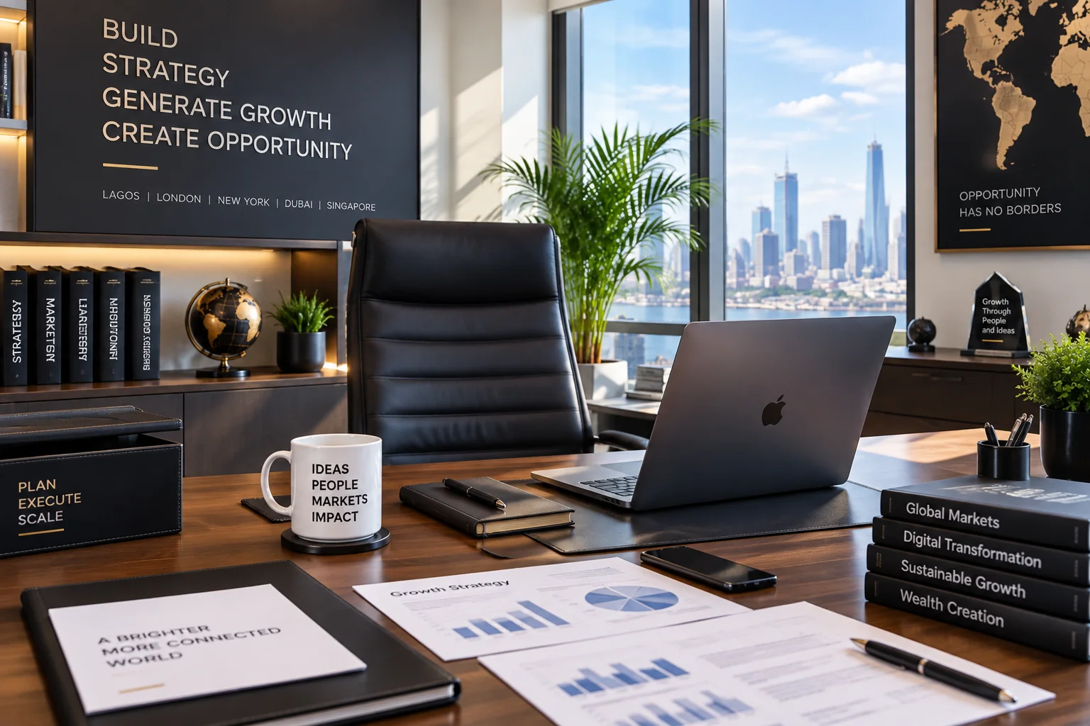 Modern office environment supporting productive business consulting sessions